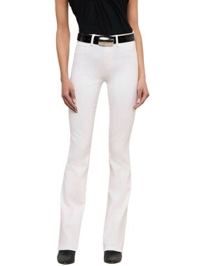 L'AGENCE Selma Bootcut Jean High-Rise Sleek Baby Boot - in White - Size 33